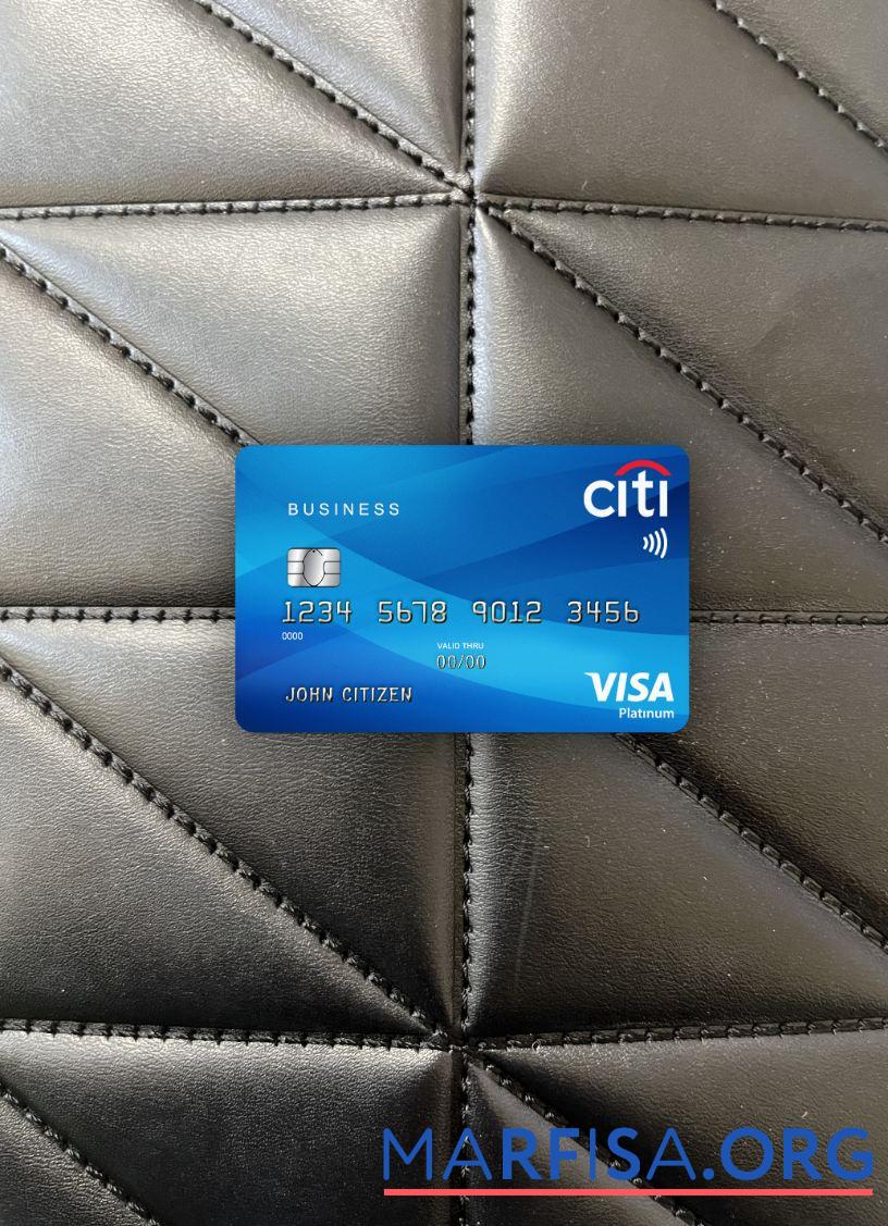 Printable USA Citibank Visa Platinum card photolook front real example